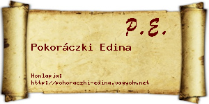 Pokoráczki Edina névjegykártya